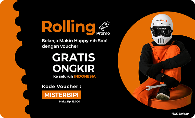 Promo gratis ongkir sparepart motor